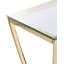 Abidur Glass Top Cross Legs End Table
