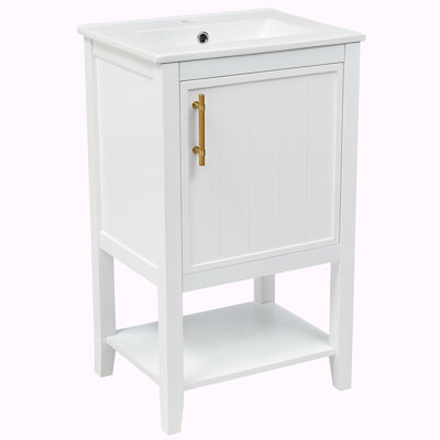 Meuble-lavabo simple 20 po avec plateau Shokraji