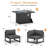 Anevaeh 8-Person Outdoor Patio All-Aluminum Sectional Conversation Set with Fire Pit Table and Cushions-1131677160