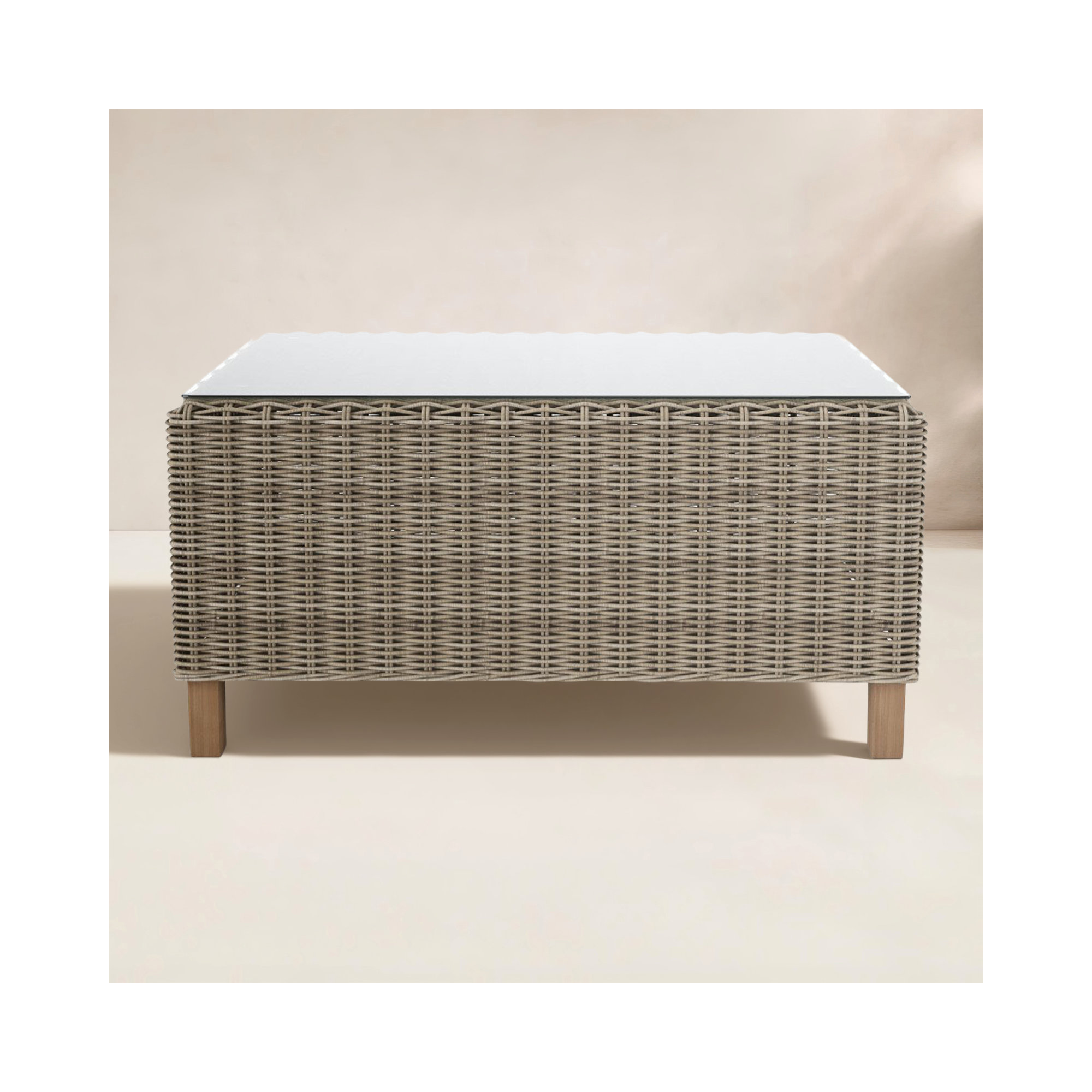 Kells 34'' Glass Outdoor Coffee Table