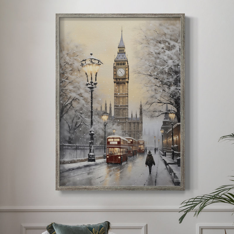 «Christmas Holiday Art DLX», reproduction encadrée - bois massif, H 30 po x l 24 po
