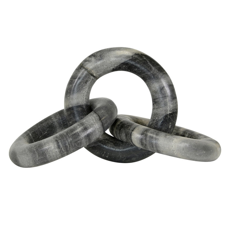 Round Gray Marble Chain