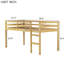 Lit mezzanine simple en bois d'hévéa massif, lattes renforcées, hauteur basse, rangement spacieux sous le lit, design à hauteur de thème contemporain, agencement de couleurs classique-1866155129