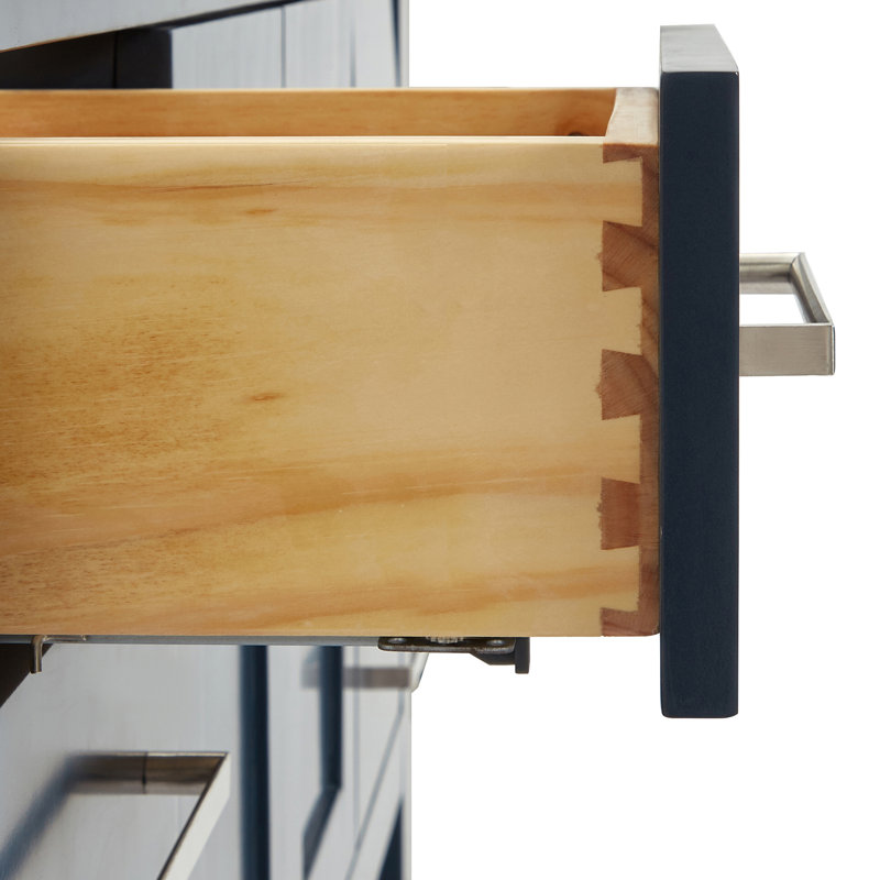 Meuble-lavabo simple 42 po ARIEL Moille, Bleu minuit, Rectangular