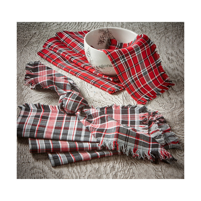 Winter Sketches Napkin S/4 Black