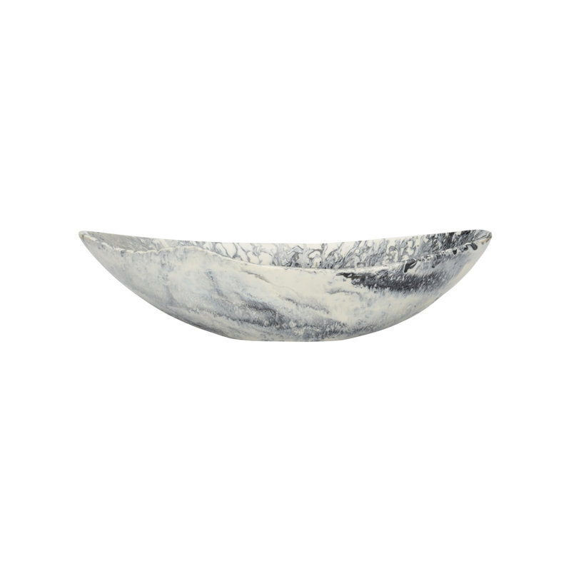 Bucolic Decorative Bowl, 4.25" H x 16" W x 6.75" D, Pink