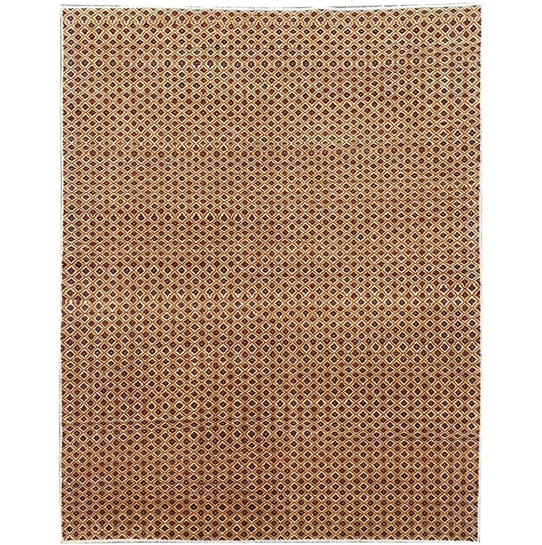 Geometric Hand Knotted 155cm X 193cm Area Rug