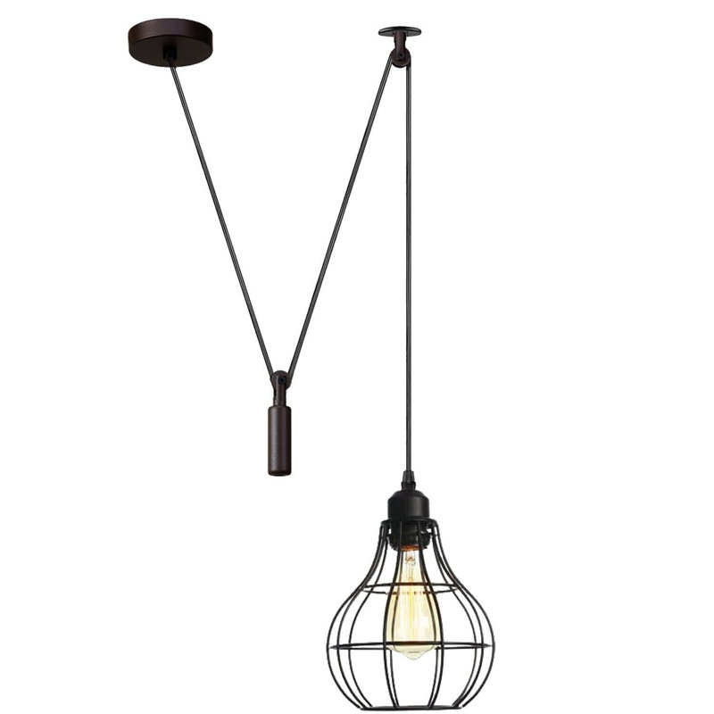 Lagarto 1 - Light Black Lantern Pendant, Yes