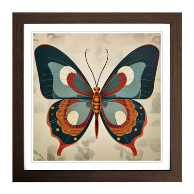 Butterfly Mid Century - Framed Print