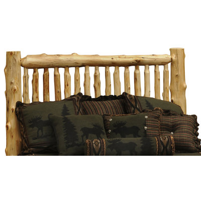 Fireside Lodge Cedar Log Small Spindle Headboard - King - Natural
