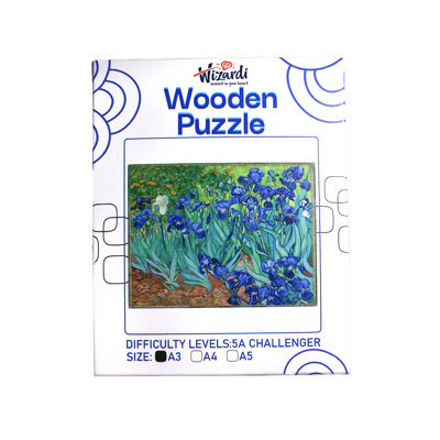Irisai d'après Vincent Van Gogh - puzzle en bois par Wizardi F07N9-12