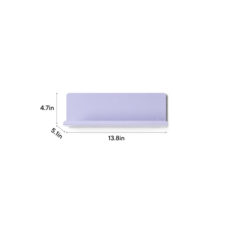 Organize + Display Floating Shelf, 4.7" H x 13.8" W x 5.1" D, Lilac