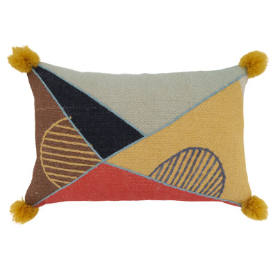 Delphine Collection Embroidered Cotton Throw Pillow