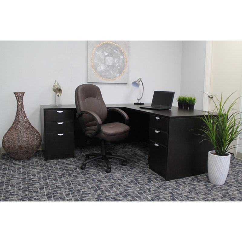 Brown LeatherPlus Ergonomic Executive Swivel Chair