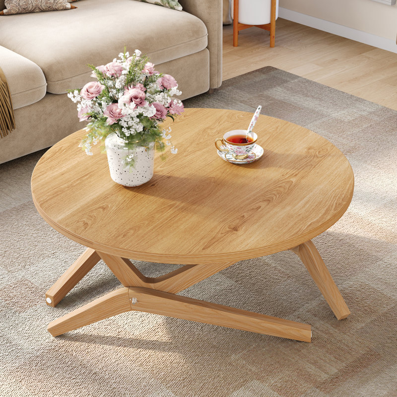Round 2-In-1 Transformer Coffee Table With Adjustable Height