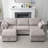Toxi Modular Couch Sofa Storage Seats & Double Storage Ottomans-214918072