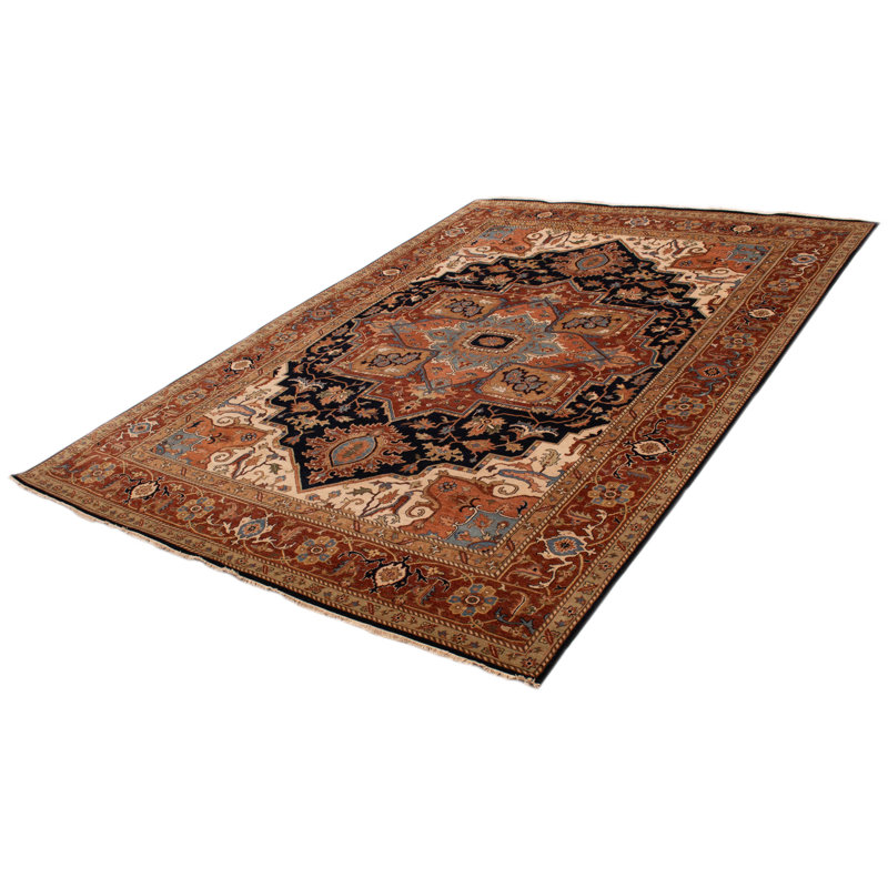 Tapis bleu marine 9 pi 10 po x 13 pi 10 po Jules Sultane