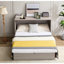 Lit pliant Space, gris, avec bac de rangement et grand adaptateur de rangement pratique, prise de matelas-1645285811