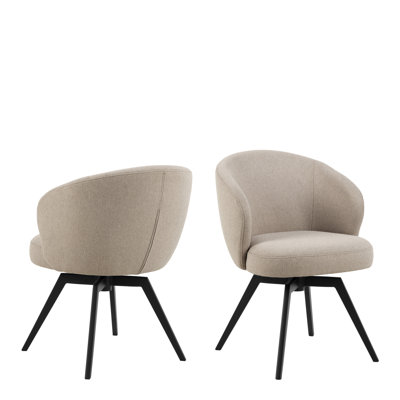 Norrie 80cm H Cotton Blend Upholstered Armchair in Beige