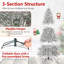  Arbre de Noël artificiel enneigé 7 pi avec 65 lumières sphériques et 350 lumières DEL 7 pi-1286966163