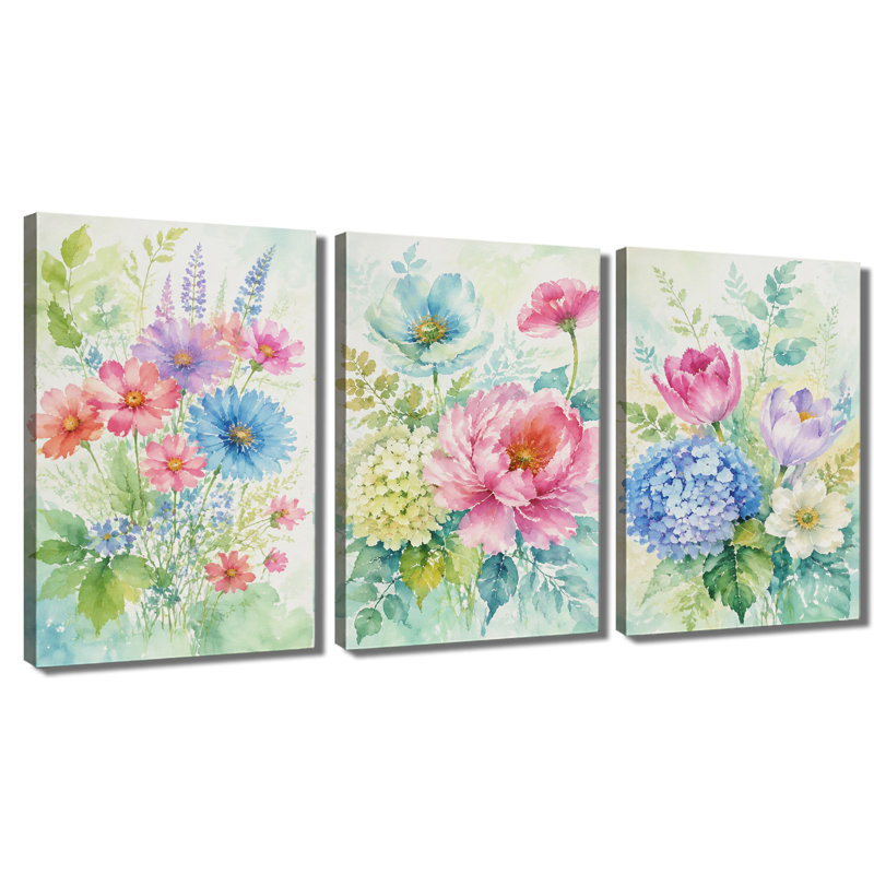 Impression sur toile à 3 panneaux muraux mixtes, 20 * 30 pouces * 3