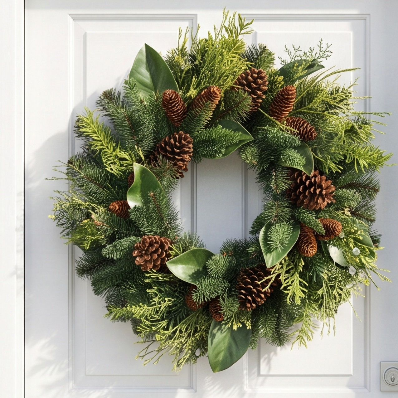 Artificial Australian Pine Wreath, 24" H x 24" W x 7.5" D