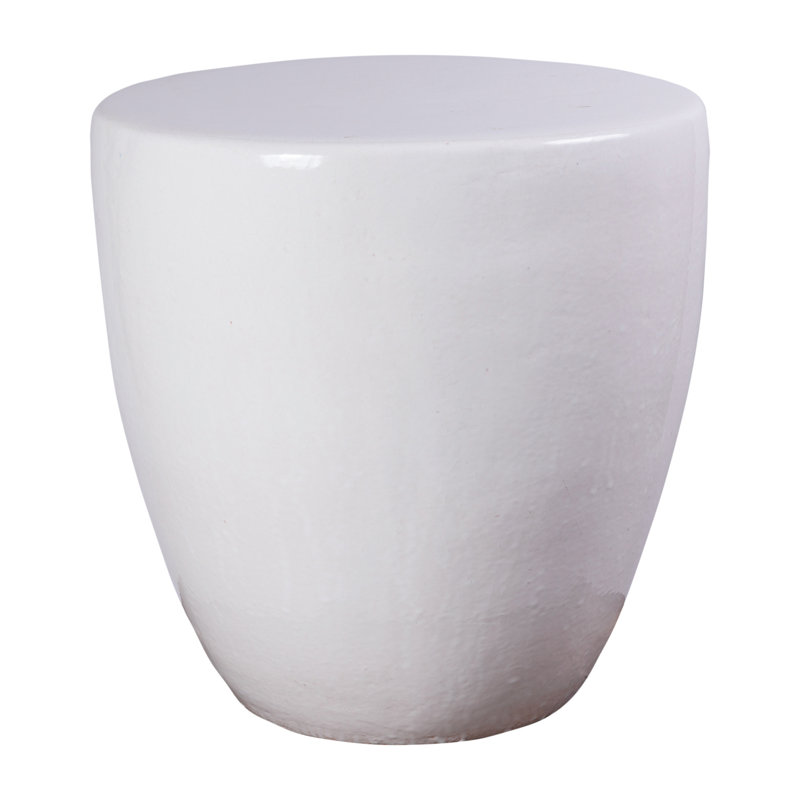 Table d'appoint ronde Bowness, Lin semi-lustré