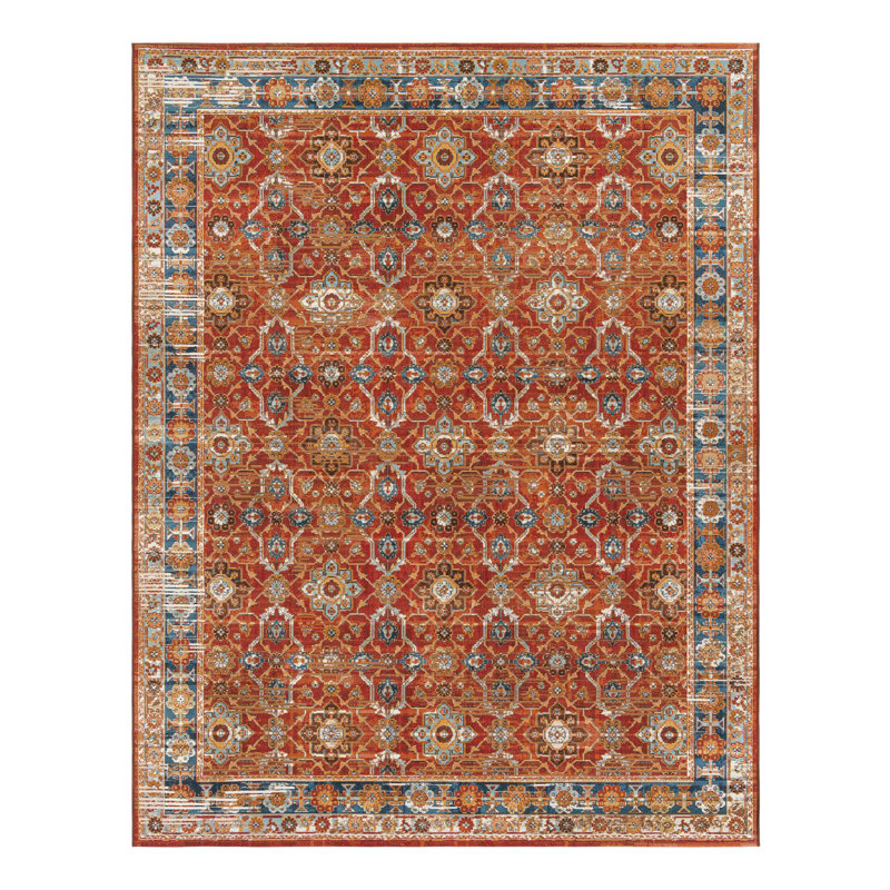 Outdoor Traditional Area Rug, Rectangle 7'1" x 10'