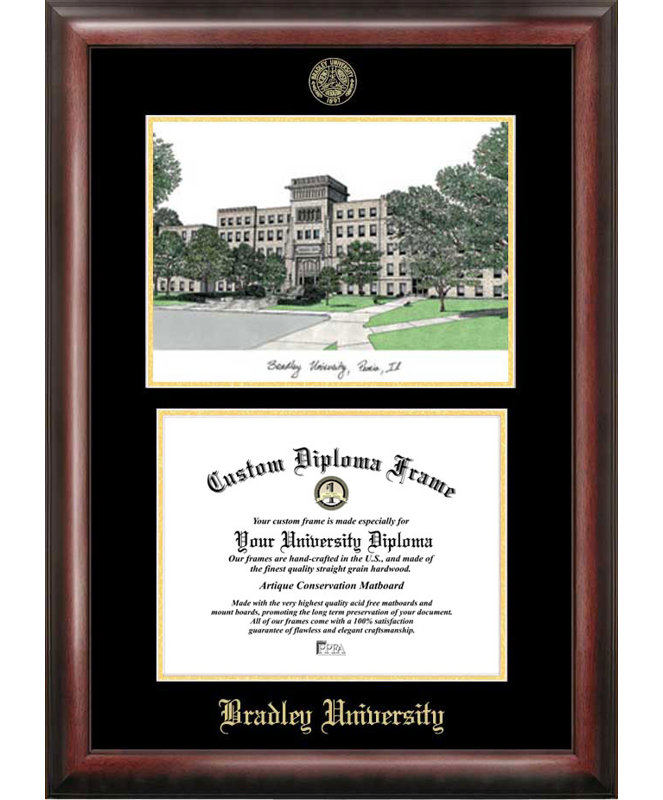 Cadre photo NCAA Louisiana, Acajou satiné, Université Lafayette