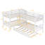 Lit simple superposé en forme de L avec lit gigogne - blanc-1222749302