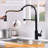Touchless Kitchen Faucet,Hands Free Automatic Smart Kitchen Faucet Black Smart Kitchen Faucet-121210005