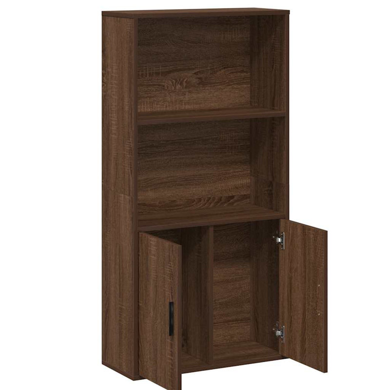 Bookcase 60X24x120 Cm Engineered Wood, Brown Oak