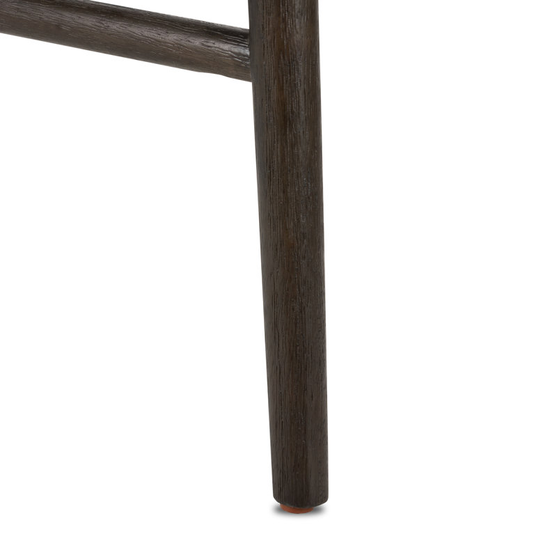 Union Wallis Belfast Solid Wood Stool, Counter Stool (26" Seat Height), Rayon/Viscose - Essence Natural/Black Parawood