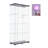 Black 4-shelf Lighted Glass Display Cabinet - 65.49”h X 31.63”l 14.77”w, Lights With 12 Color Settings By Remote Control, 5mm Tempered & Solid Wood, Safe , Lock For Security, 15 Lbs Shelf Capacity,