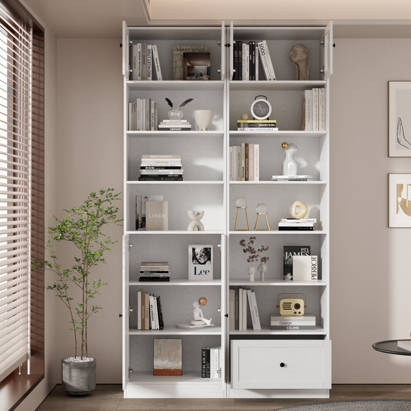 86.7'' H X 23.6'' W  Tall Freestanding Kitchen Pantry With 6 Shelves and 1 Drawer