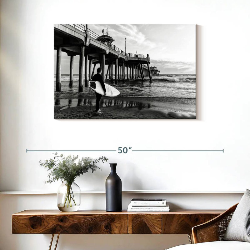 Gillard - Californie - Huntington Gillard - surfeur, H 24 po x l 36 po