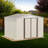 10x8 ft White Outdoor Garden Shed, Aluminum Alloy Frame with Hinge Door