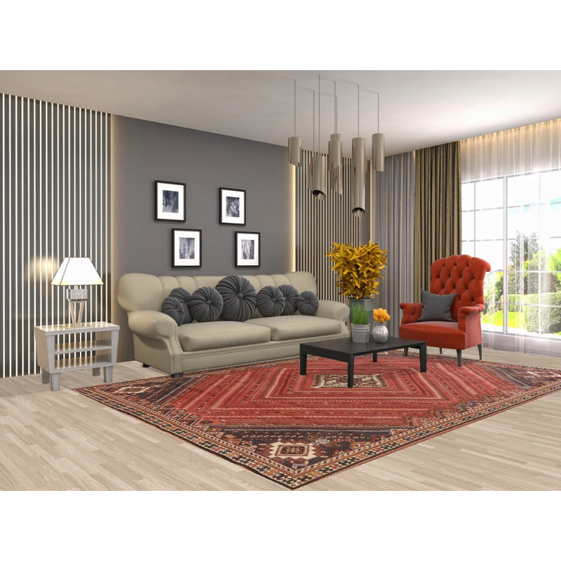 Tapis à motif géométrique traditionnel 7 x 10