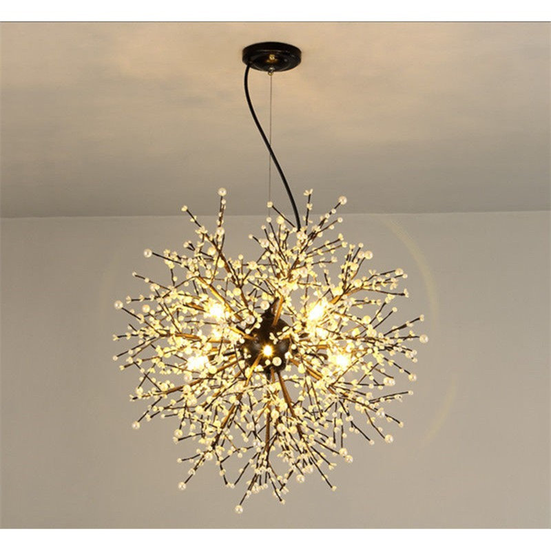 Lustre moderne pissenlit à DEL Baraka, Fumée, 52" Diameter x 52" Height, Chrome