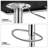 Faux Leather Adjustable Height Bar Stools, Swivel Counter Height Barstools Dining Chair with Armrest-1172706259