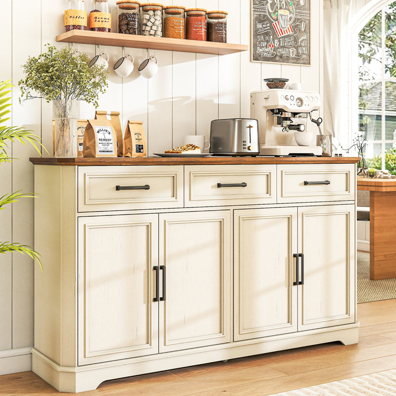 Buffet 64,3 "à 3 tiroirs, Blanc