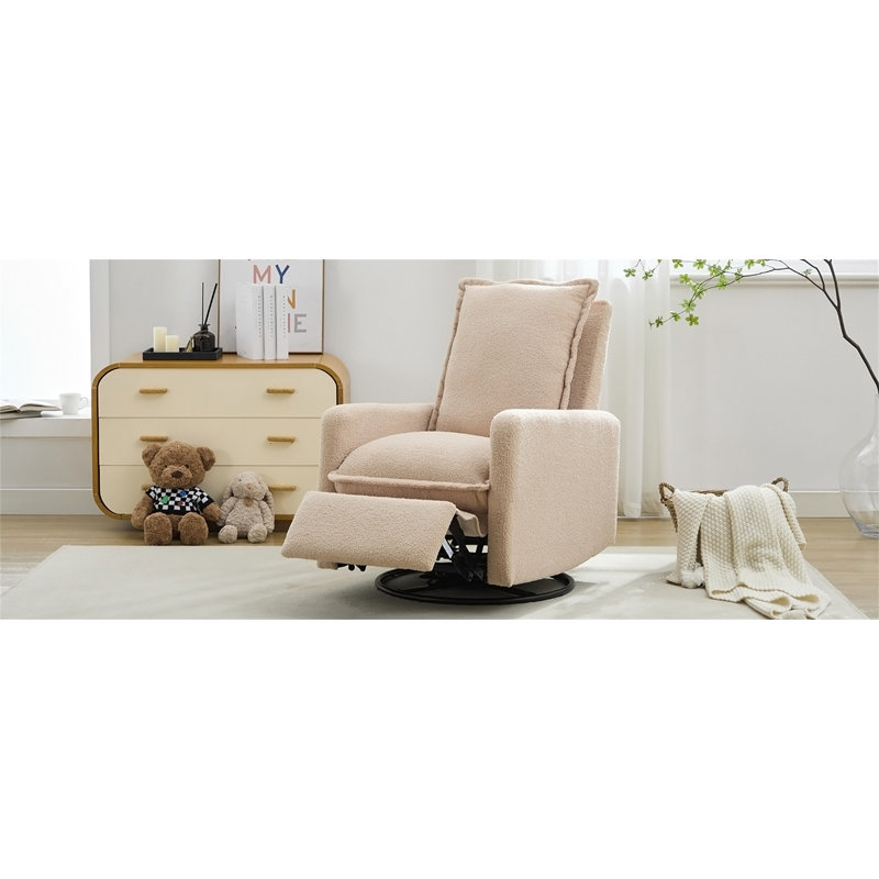 Fauteuil inclinable, berçant et pivotant, Ourson avoine