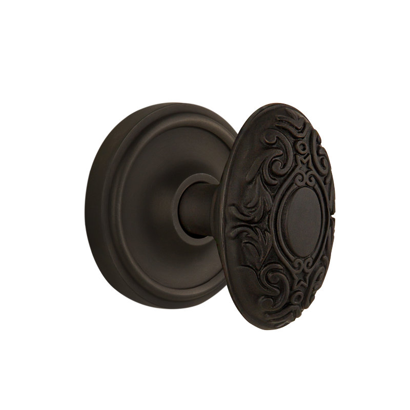 Classic Rosette with Victorian Door Knob, Oil-Rubbed Bronze