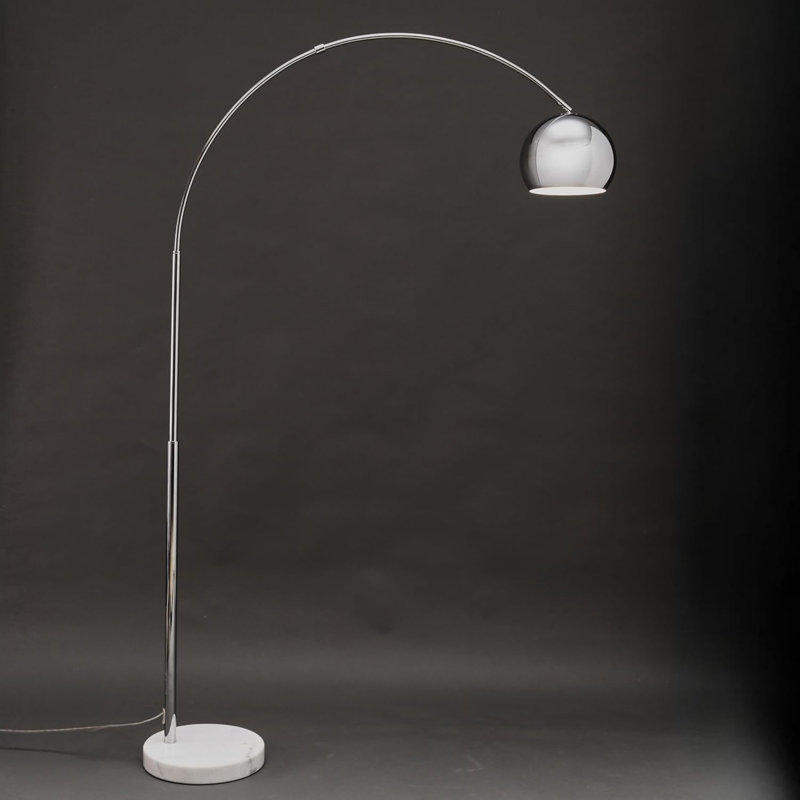 Arc Floor Lamp With Led Bulbs For Living Room, Bedroom, And Office - Modern Standing Lamp With Smart Compatibility