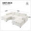 Canapé modulaire 86,5 po en chenille modulaire avec poches de rangement, ensemble de canapé en U à 5 places avec coussins, combinaison libre, canapé nuage moderne avec 2 repose-pieds mobiles pour le salon, appartement-1465750297