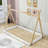 Estefania Twin Size Wood Bed with Triangle Structure-1222170385
