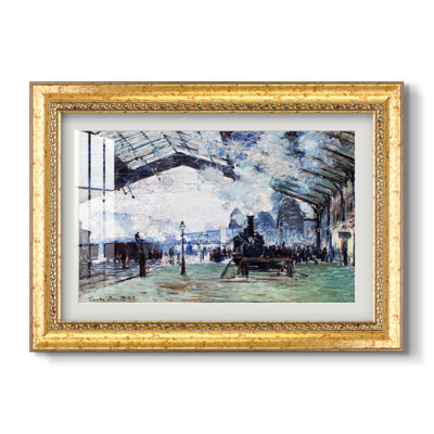 The Saint-Lazare Station, 1877-Claude Monet-Custom Framed Print