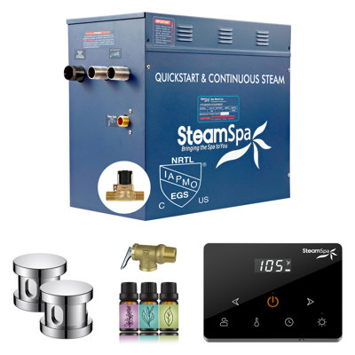 Oasis Series 10.5KW Steam Bath Generator With Continuous Steam Fully Wireless Control And Auto-Drain
