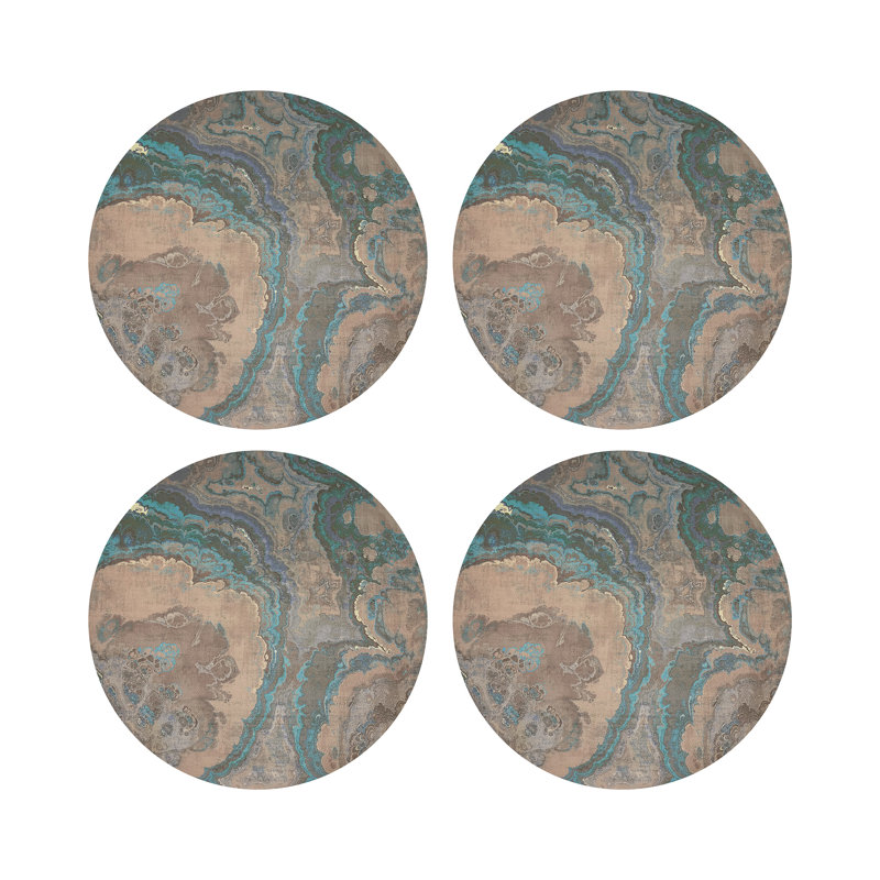 Agate Sodlaite Pebble 16" Vinyl Placemat, Clay