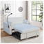  Canapé convertible en futon avec causeuse convertible, lit 3 en 1 avec lit escamotable, dossier réglable, coussins décoratifs et poches-1172794596